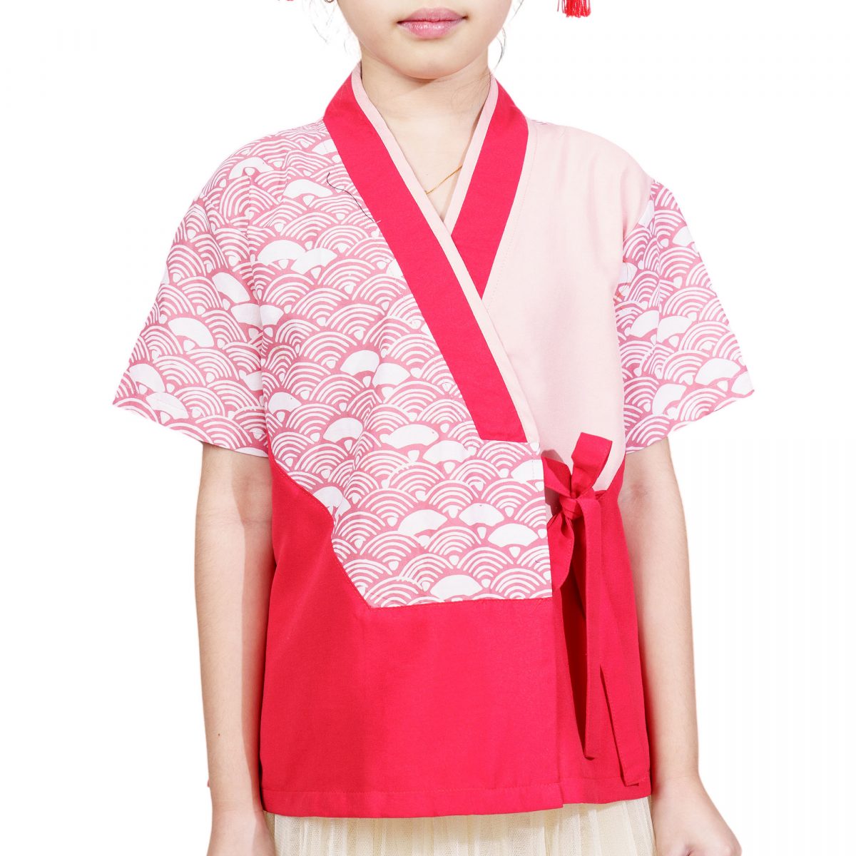 Sejiwa Blouse Kids Red Pink - Image 2