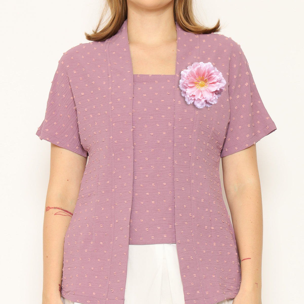 Yasmine Blouse Light Purple - Image 2