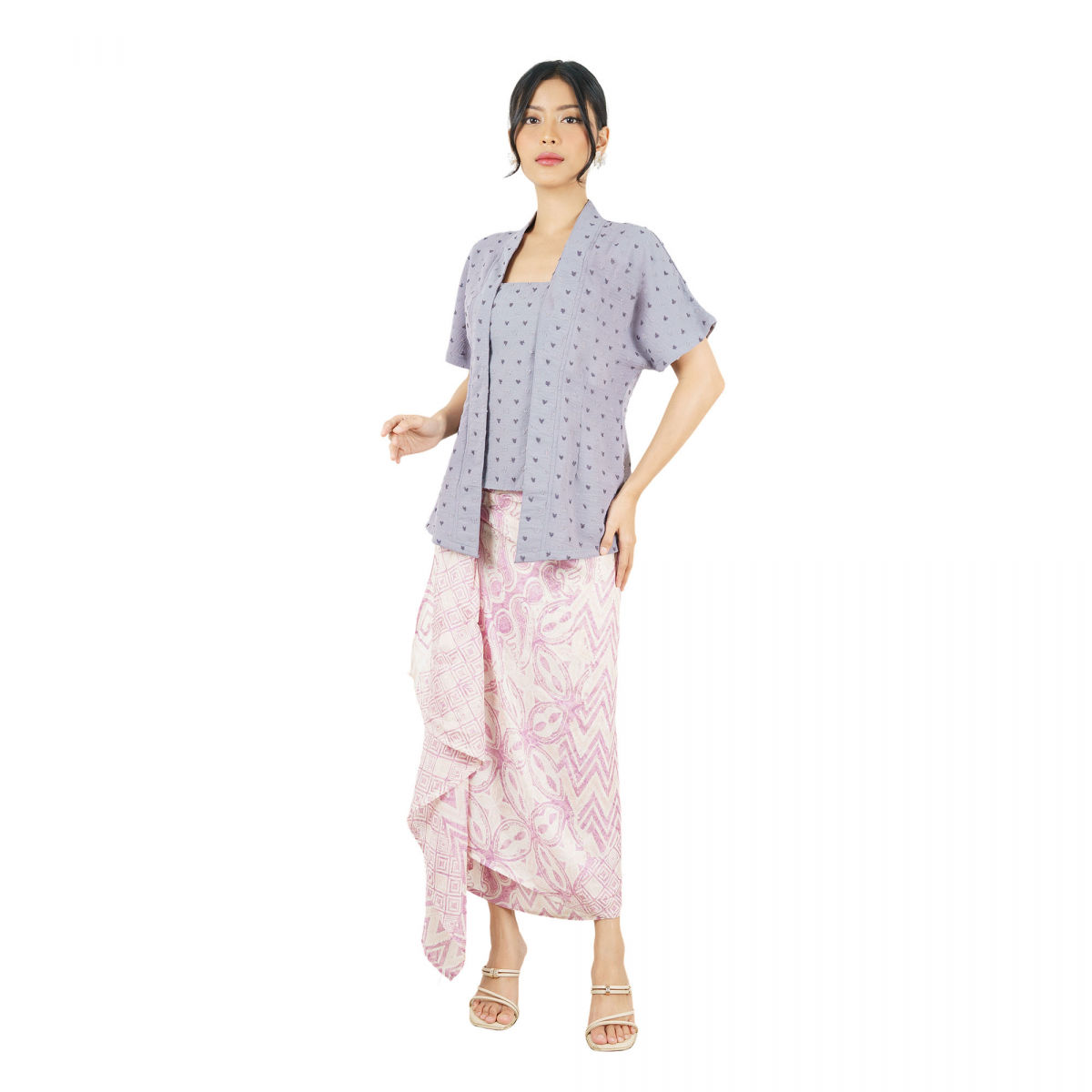 Yasmine Blouse Heart Grey - Image 6
