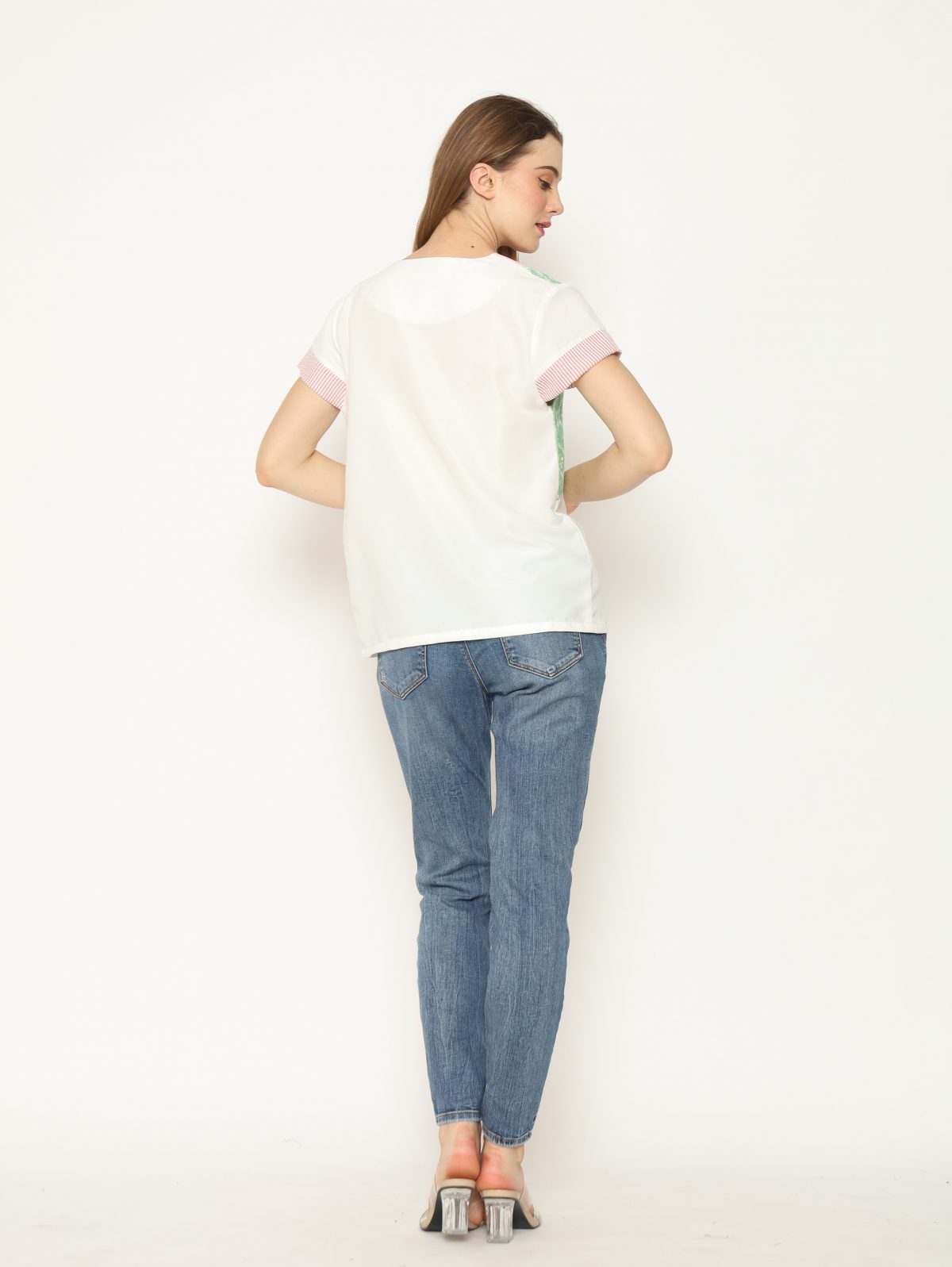 Melissa Blouse Green White - Image 5