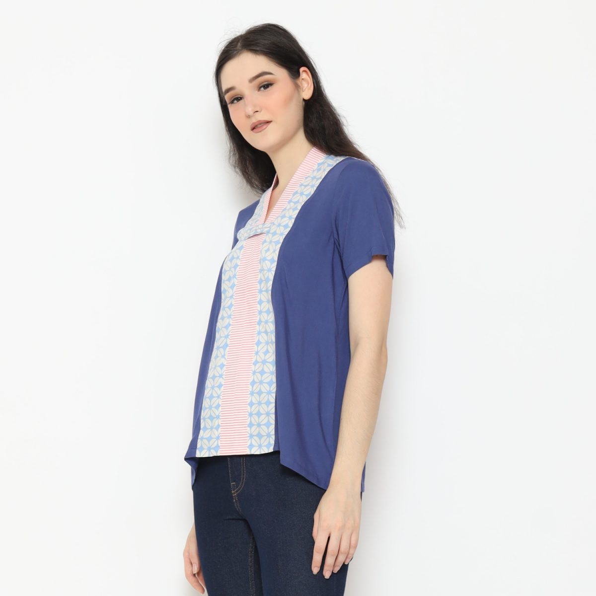 Nara Blouse Blue - Image 3