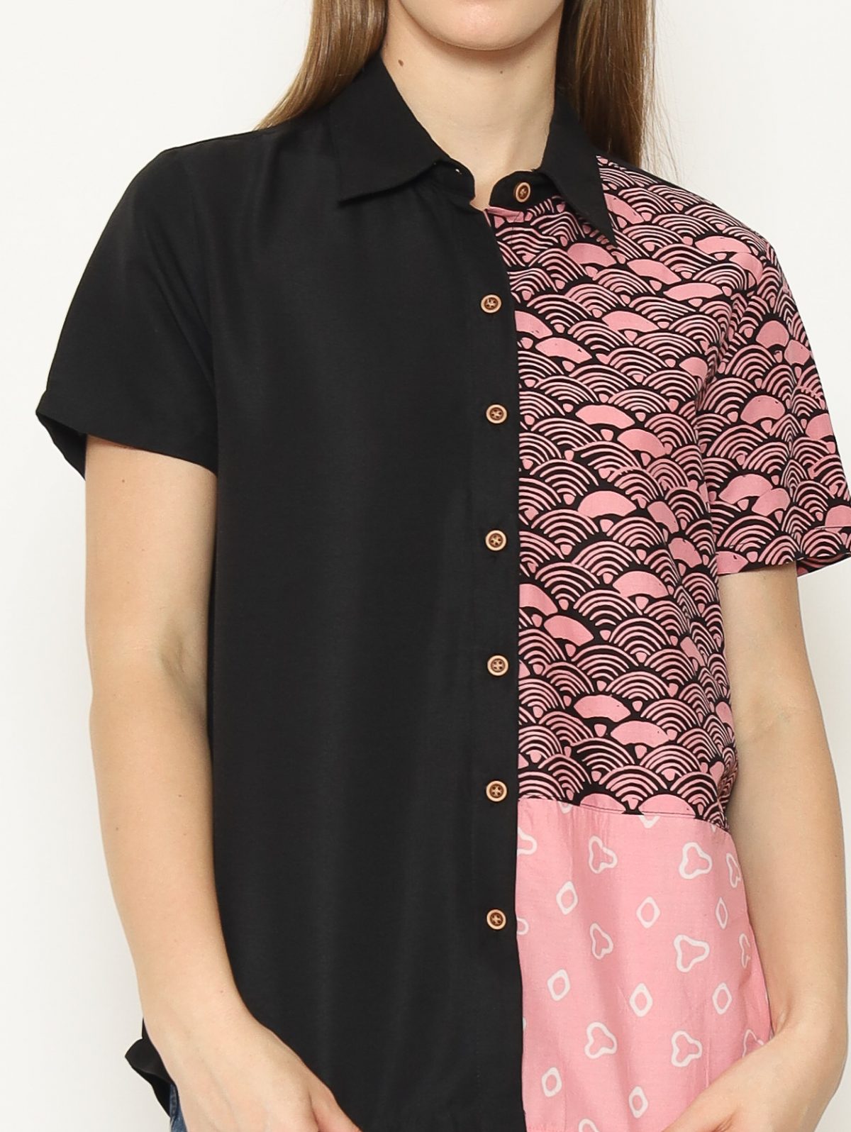 Agnes Shirt Black Pink - Image 2