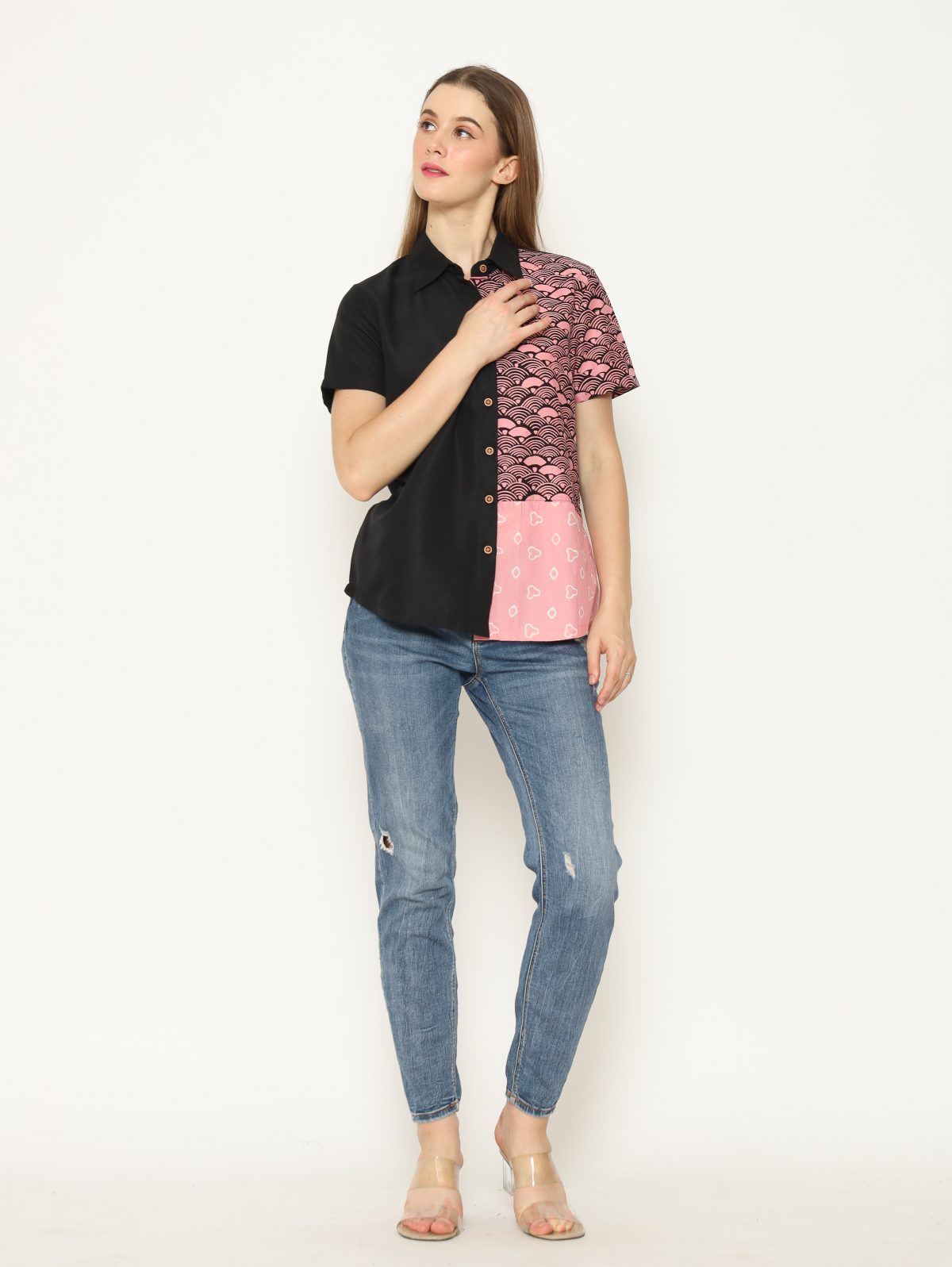 Agnes Shirt Black Pink - Image 6