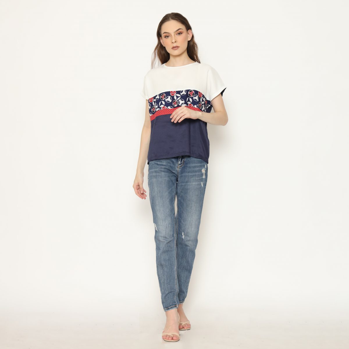 Miranda Blouse Navy - Image 6