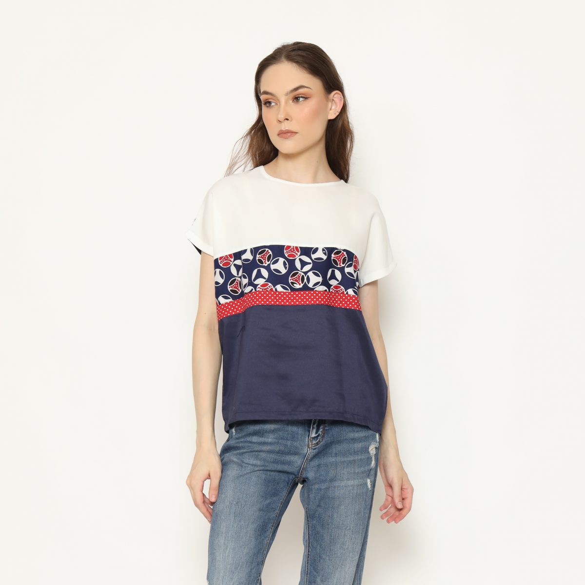 Miranda Blouse Navy - Image 4