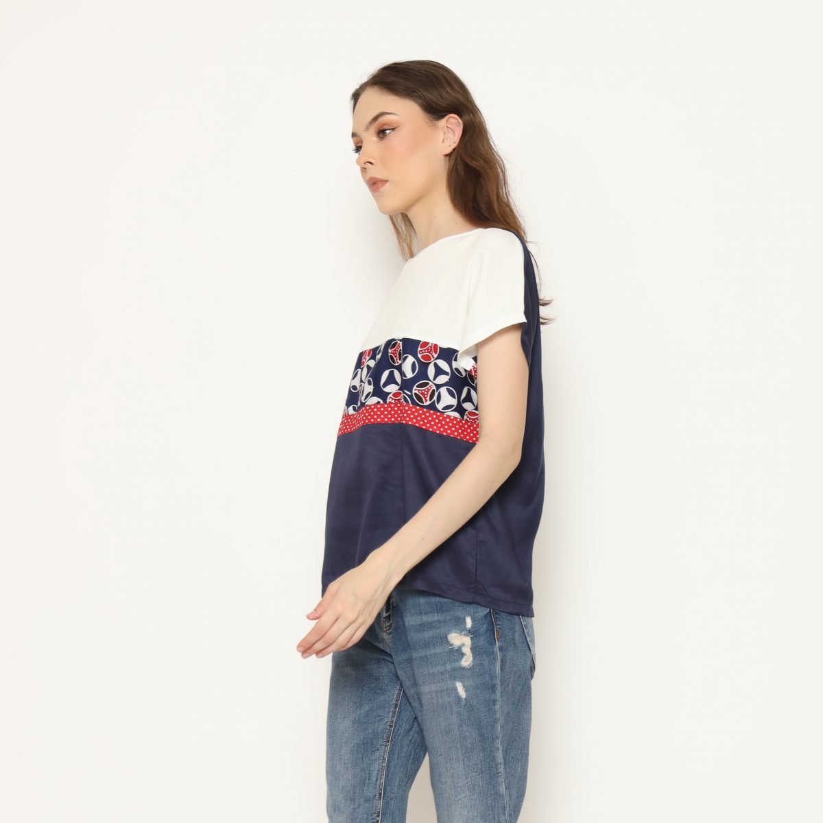 Miranda Blouse Navy - Image 3