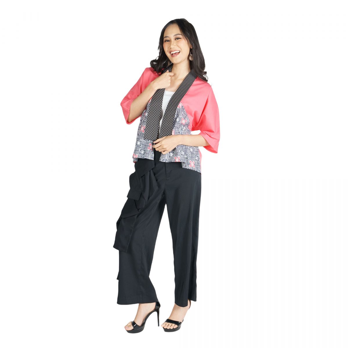 Lindsey Blouse Pink Grey - Image 3