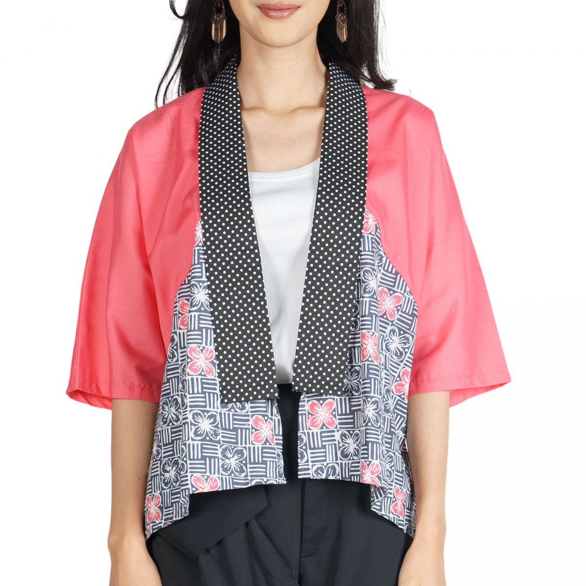 Lindsey Blouse Pink Grey - Image 2