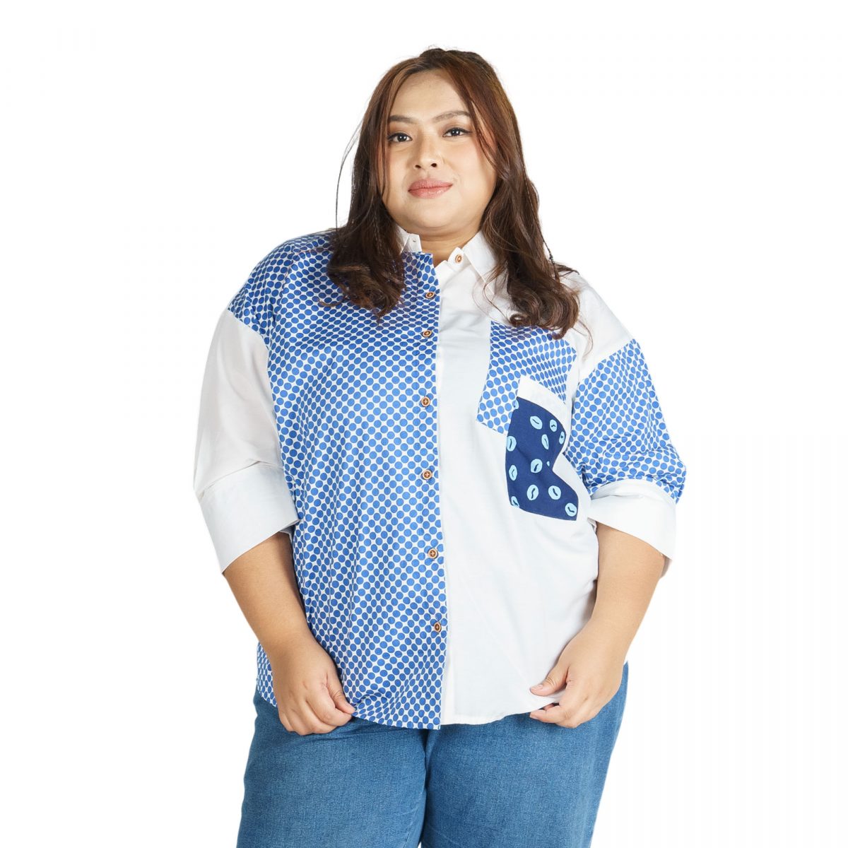 Emira Shirt White Blue
