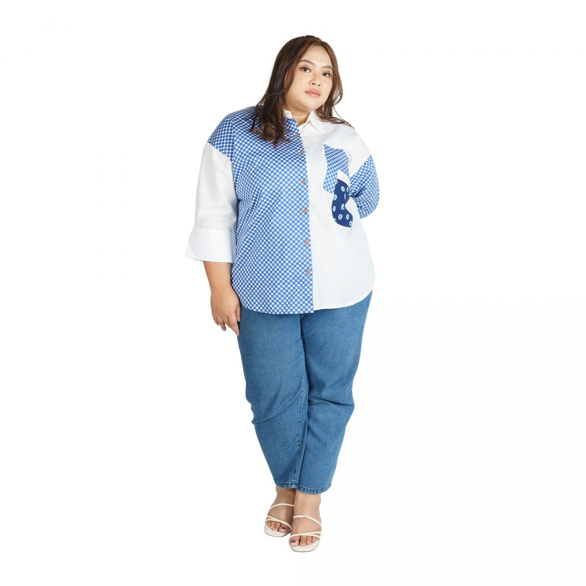 Emira Shirt White Blue - Image 3