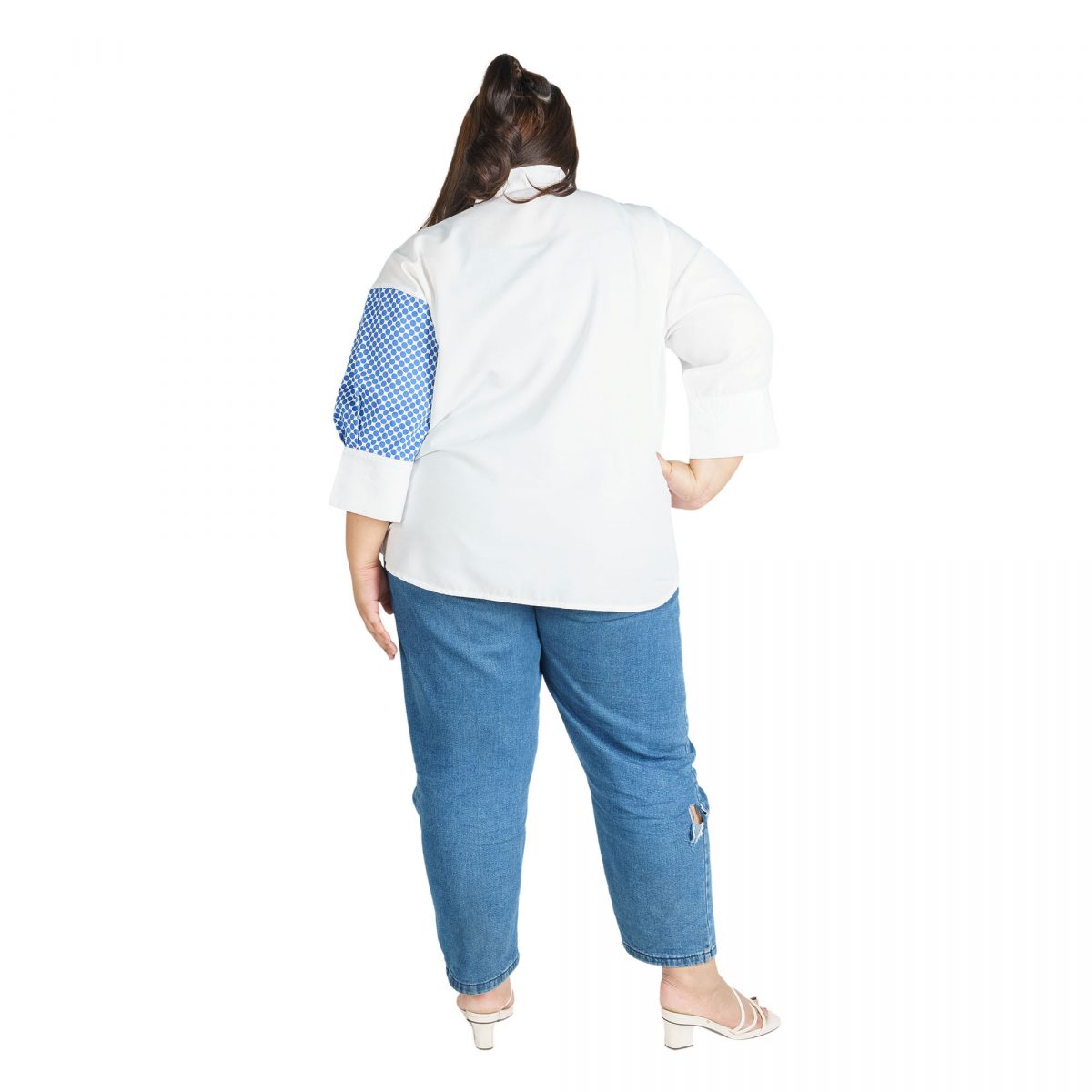 Emira Shirt White Blue - Image 5