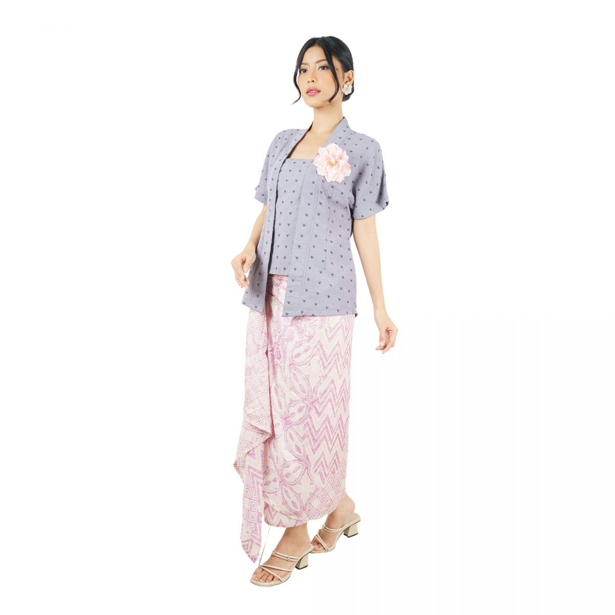 Yasmine Blouse Heart Grey - Image 4