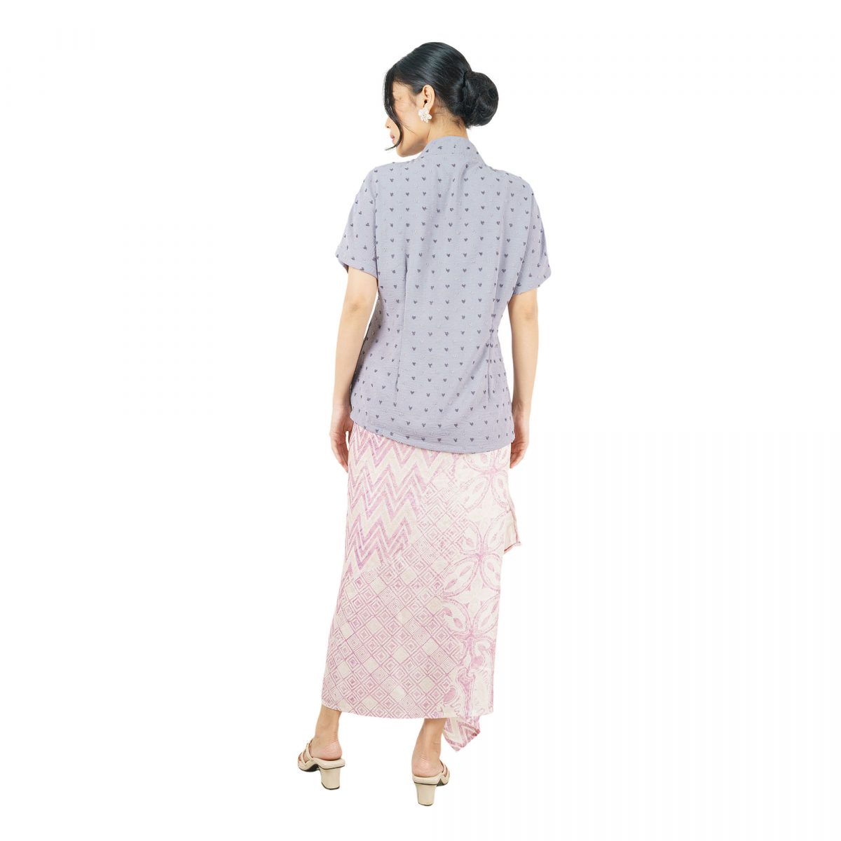 Yasmine Blouse Heart Grey - Image 5