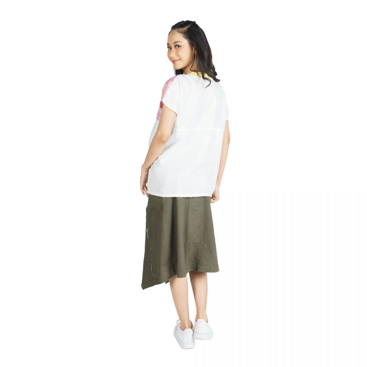 Aretha Blouse Green White - Image 5