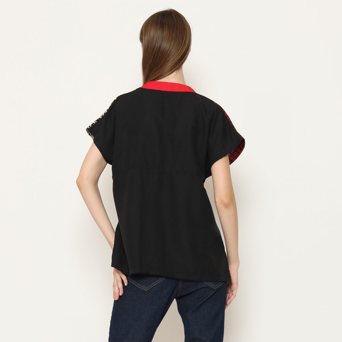 Aretha Blouse Black Red - Image 5