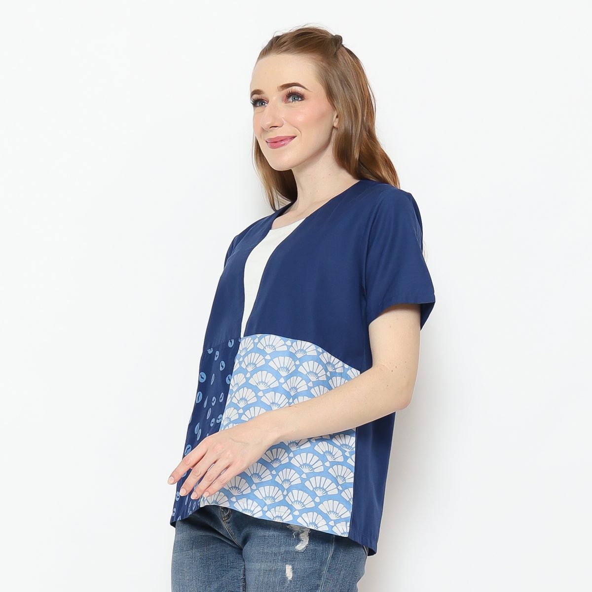 Nikita Blouse Navy - Image 5