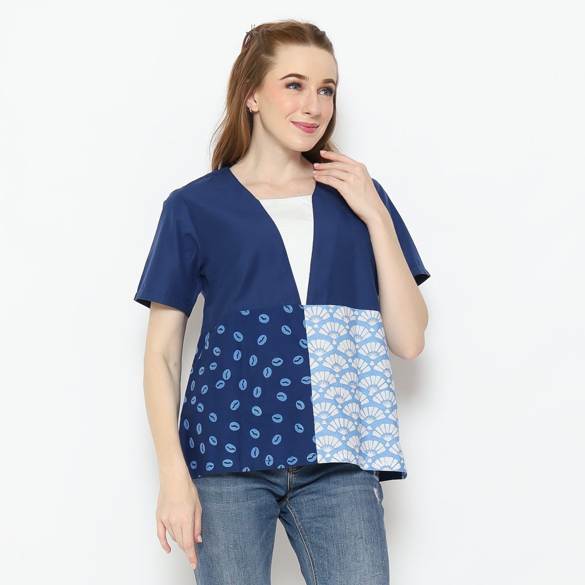Nikita Blouse Navy - Image 3