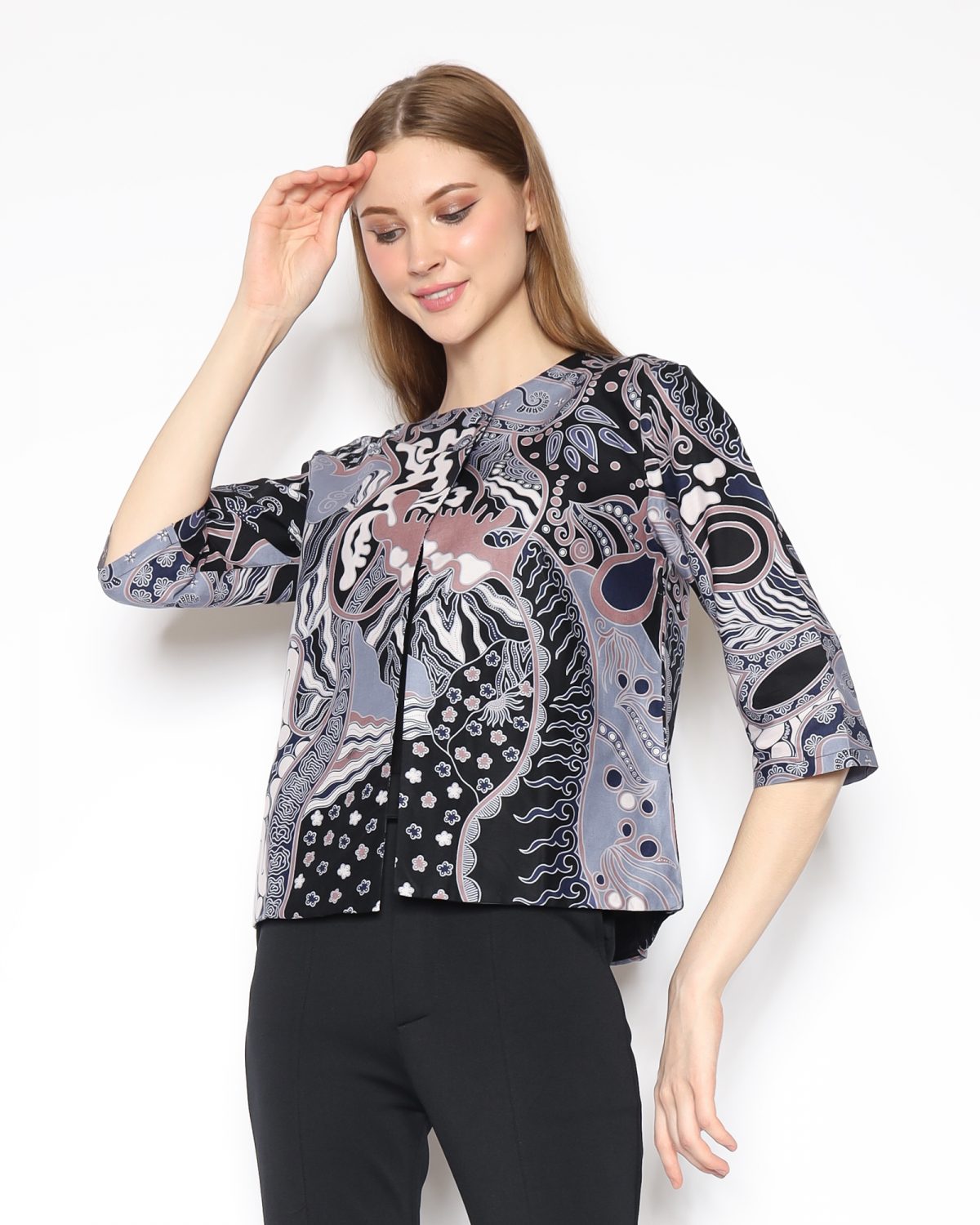 Tasya Blazer Black Grey - Image 4