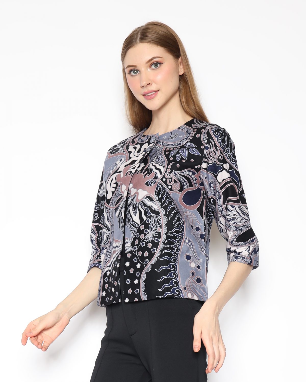 Tasya Blazer Black Grey - Image 3