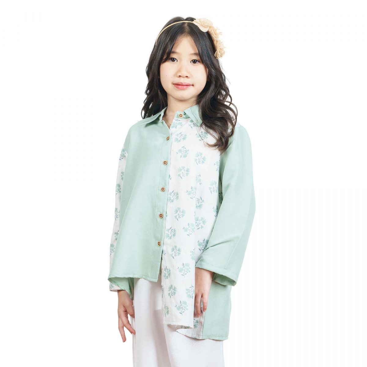 Lilian Shirt Kids Sage Green