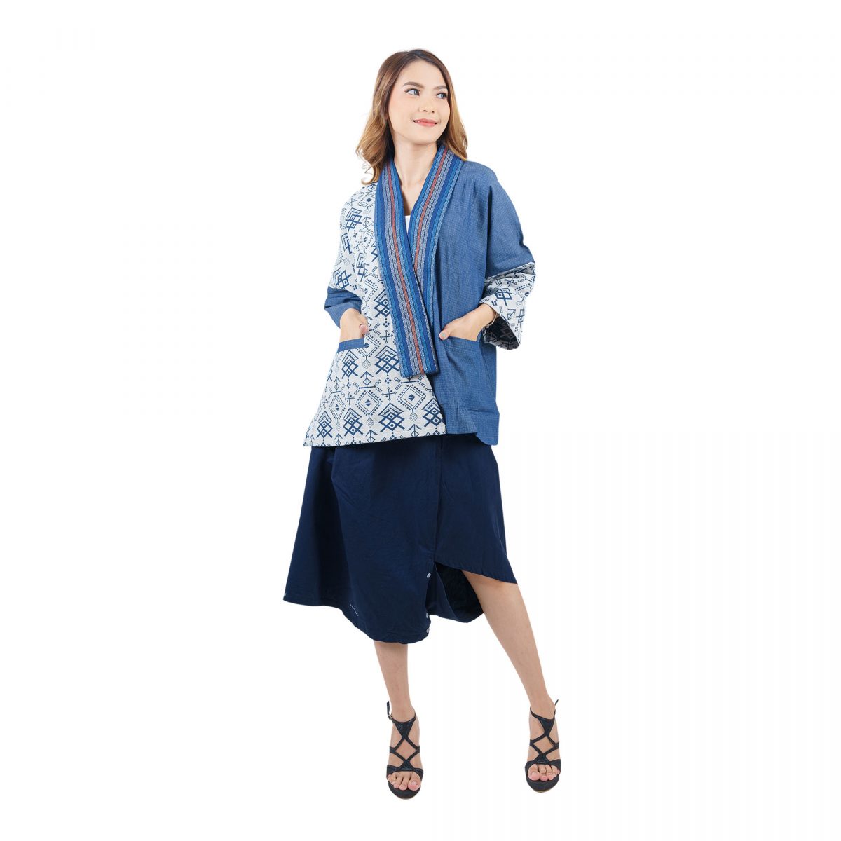 Tatiana Blazer Navy Cream - Image 6