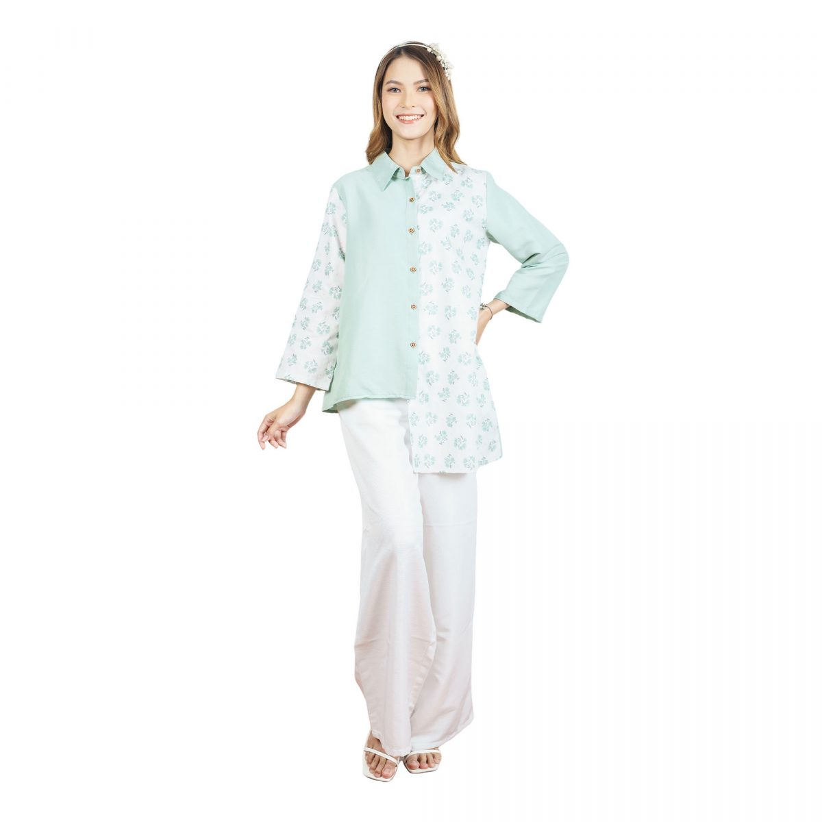 Lilian Shirt Sage Green - Image 6