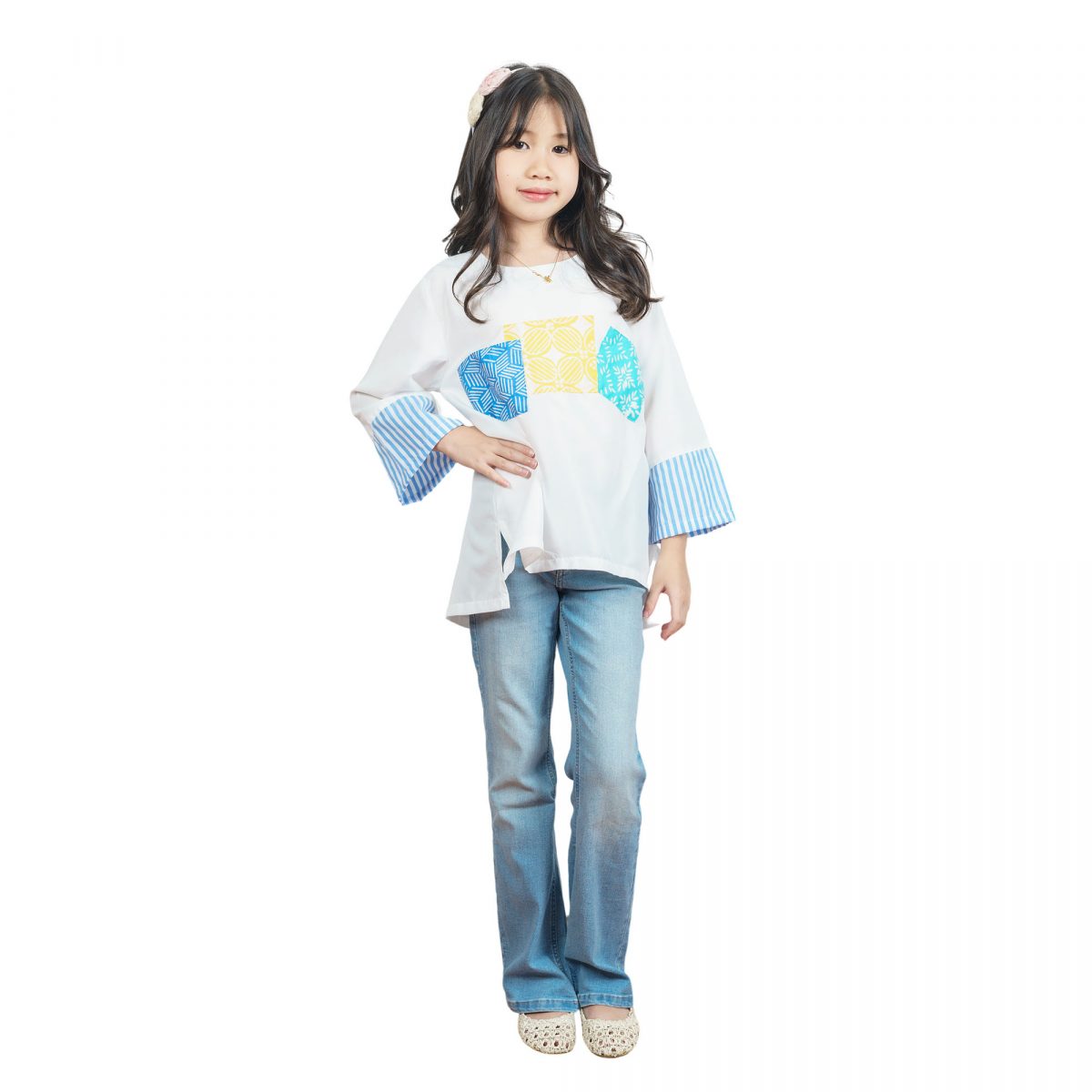 Rembulan Blouse Kids Broken White - Image 6