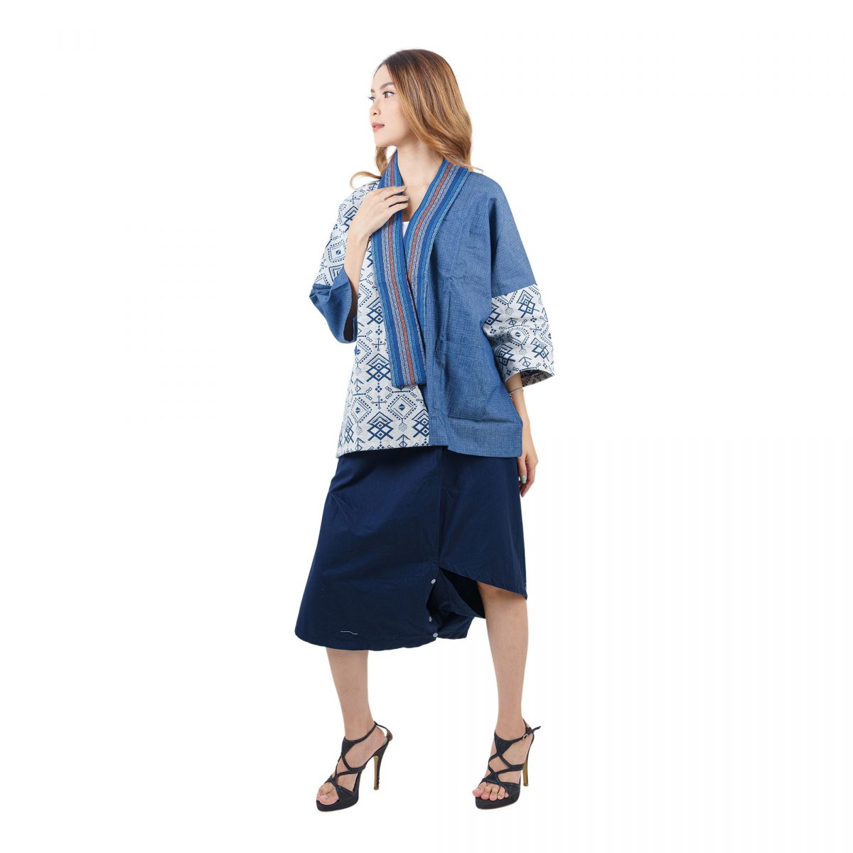 Tatiana Blazer Navy Cream - Image 4