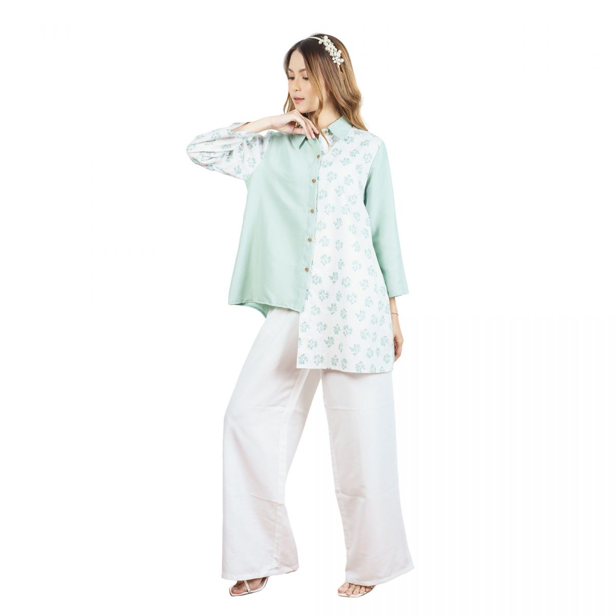 Lilian Shirt Sage Green - Image 3
