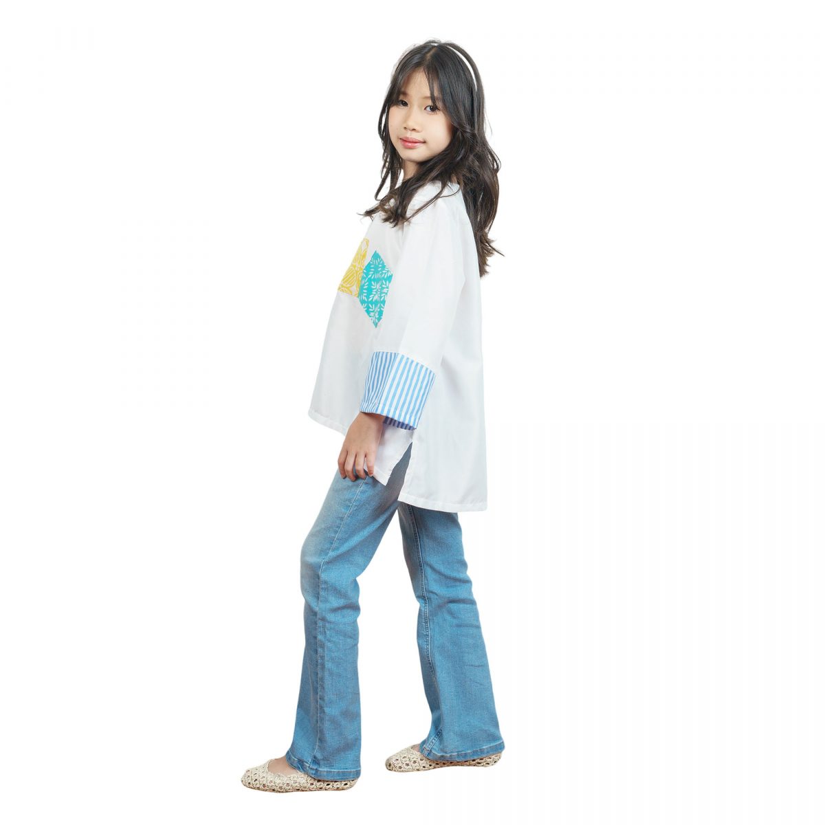 Rembulan Blouse Kids Broken White - Image 4