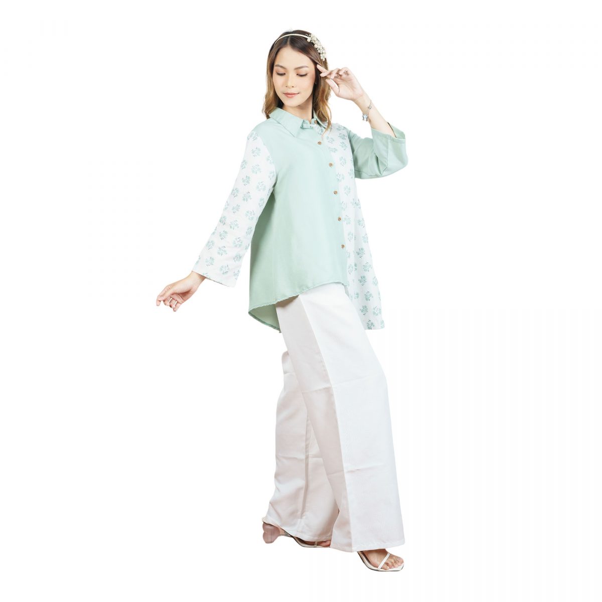 Lilian Shirt Sage Green - Image 4