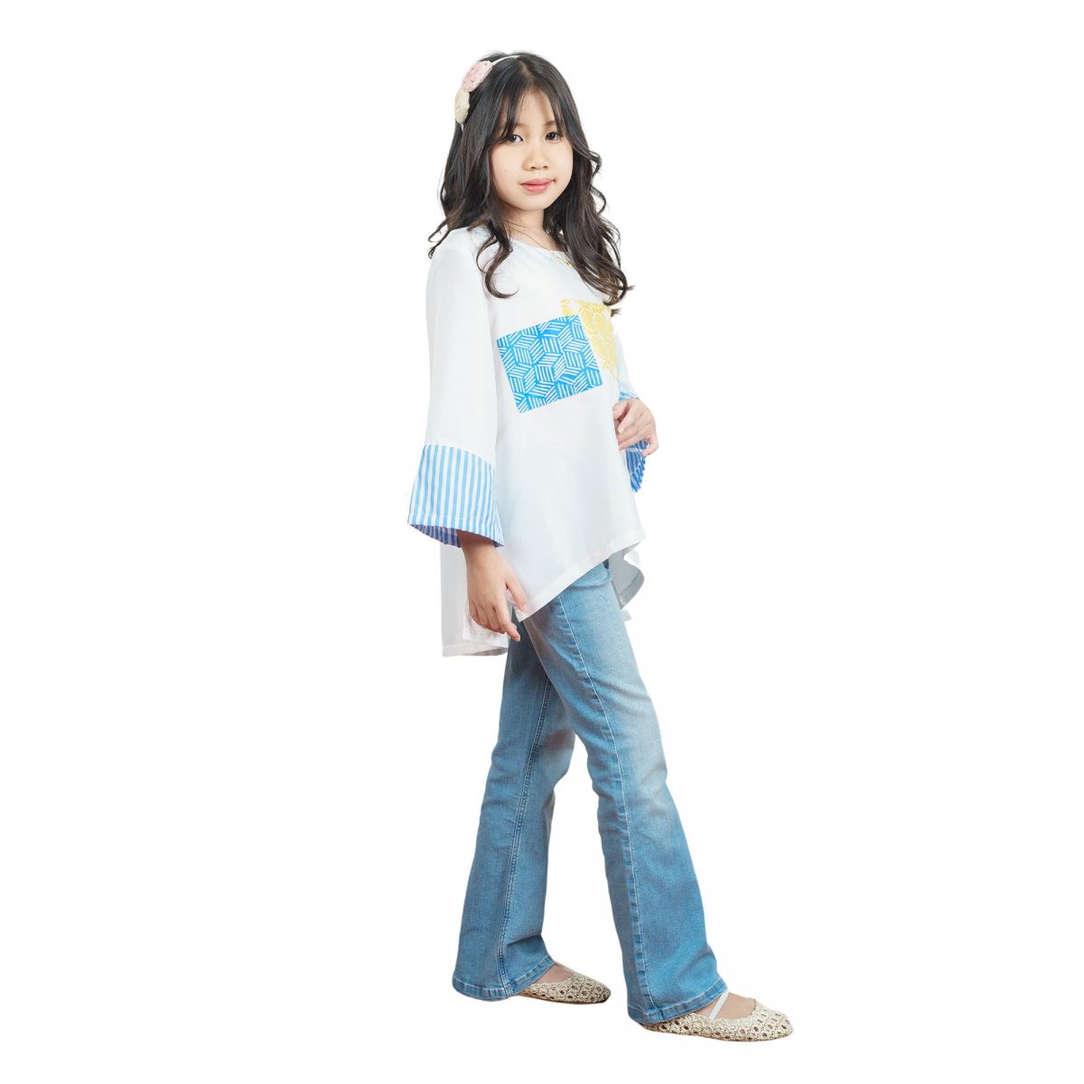 Rembulan Blouse Kids Broken White - Image 3