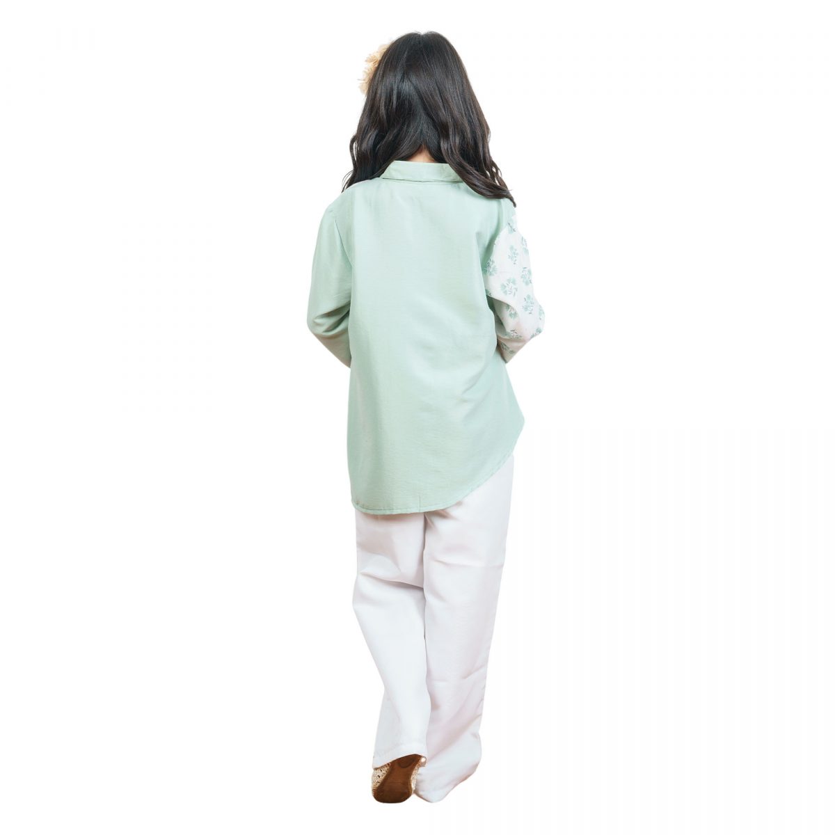 Lilian Shirt Kids Sage Green - Image 5