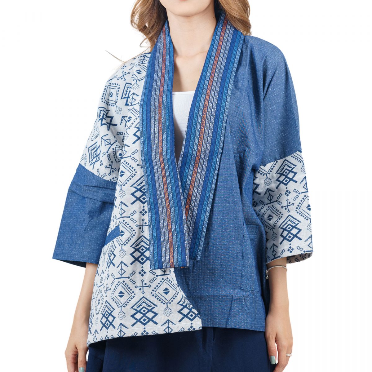Tatiana Blazer Navy Cream - Image 2