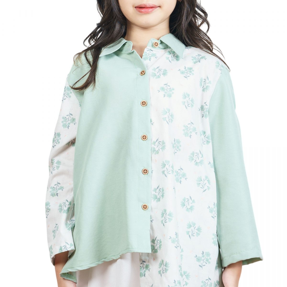 Lilian Shirt Kids Sage Green - Image 2