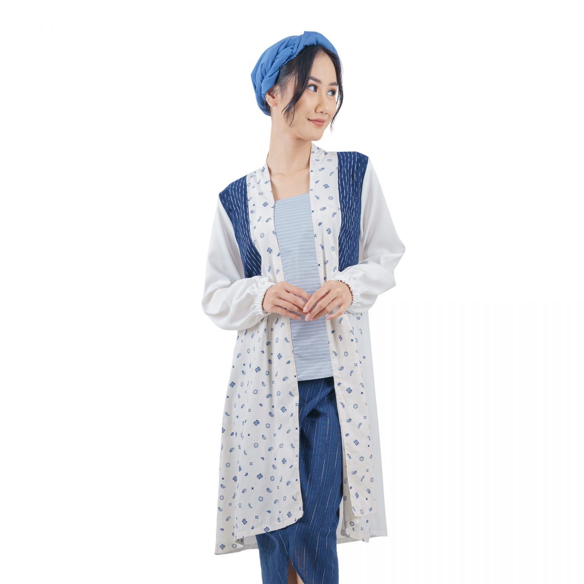 Malaka Tunic Cream Navy