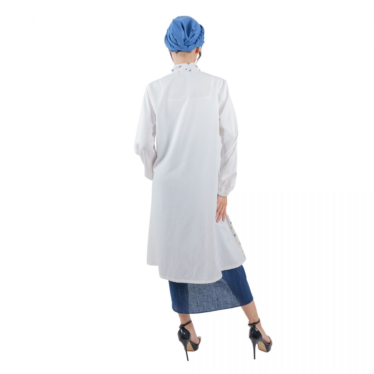 Malaka Tunic Cream Navy - Image 5