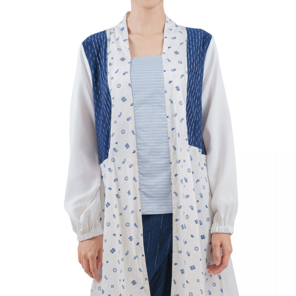 Malaka Tunic Cream Navy - Image 2