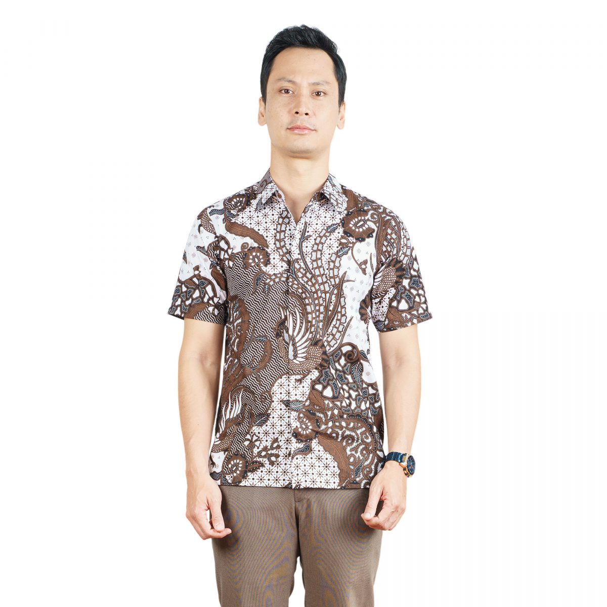 Gilbert Shirt Cream Brown