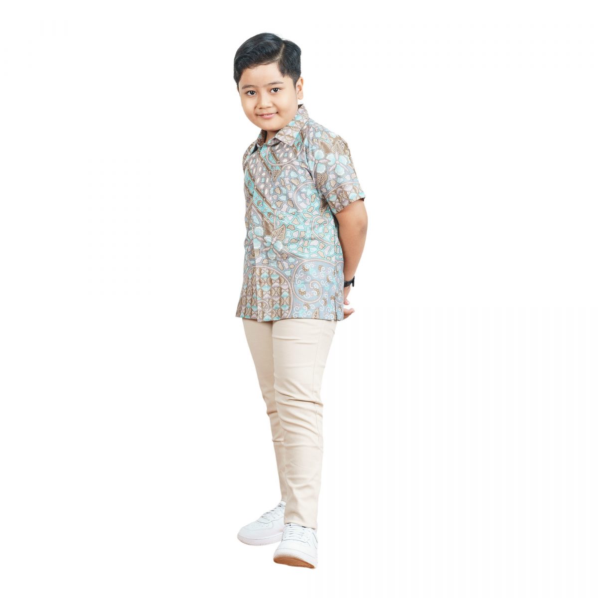 Terence Shirt Kids Green - Image 4