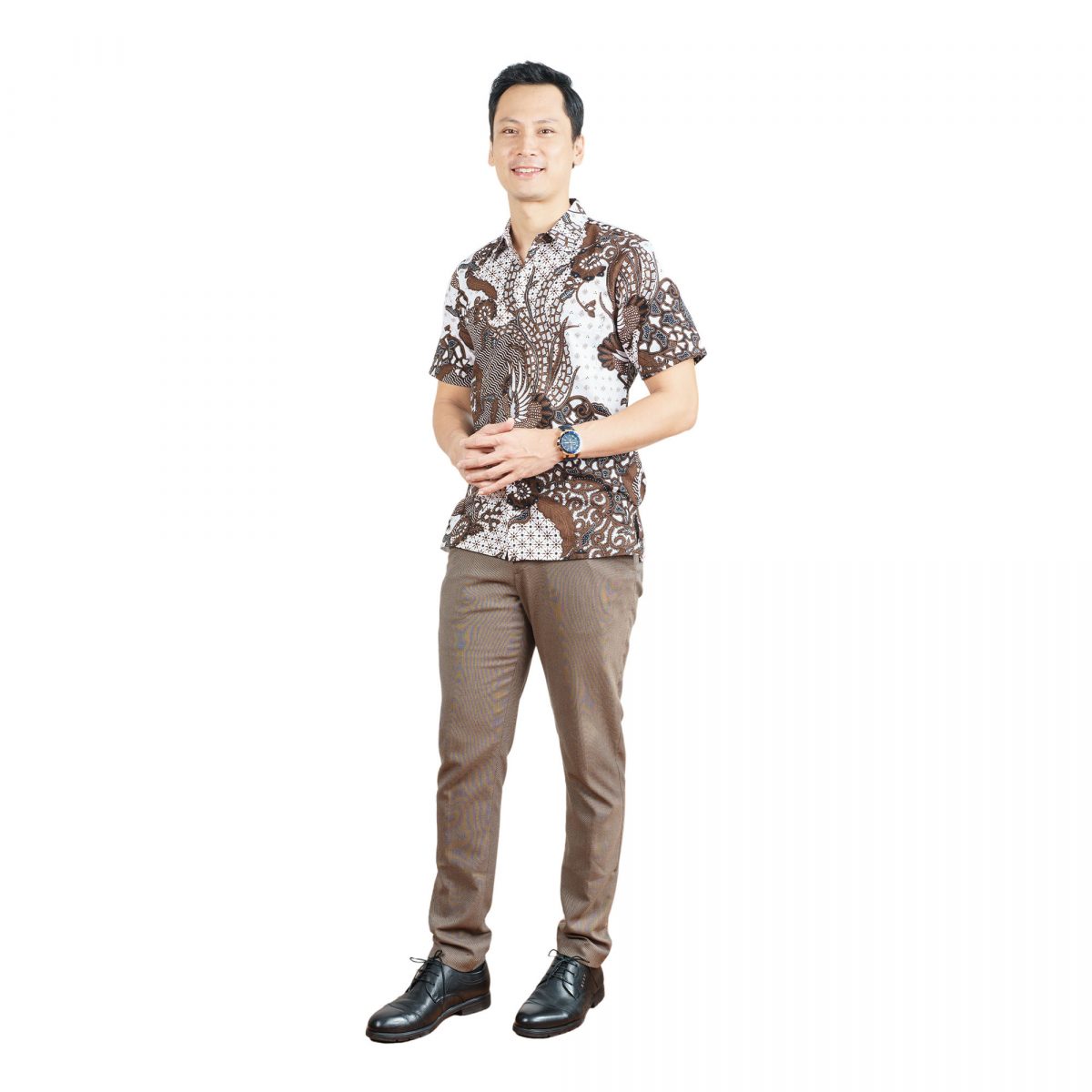 Gilbert Shirt Cream Brown - Image 4