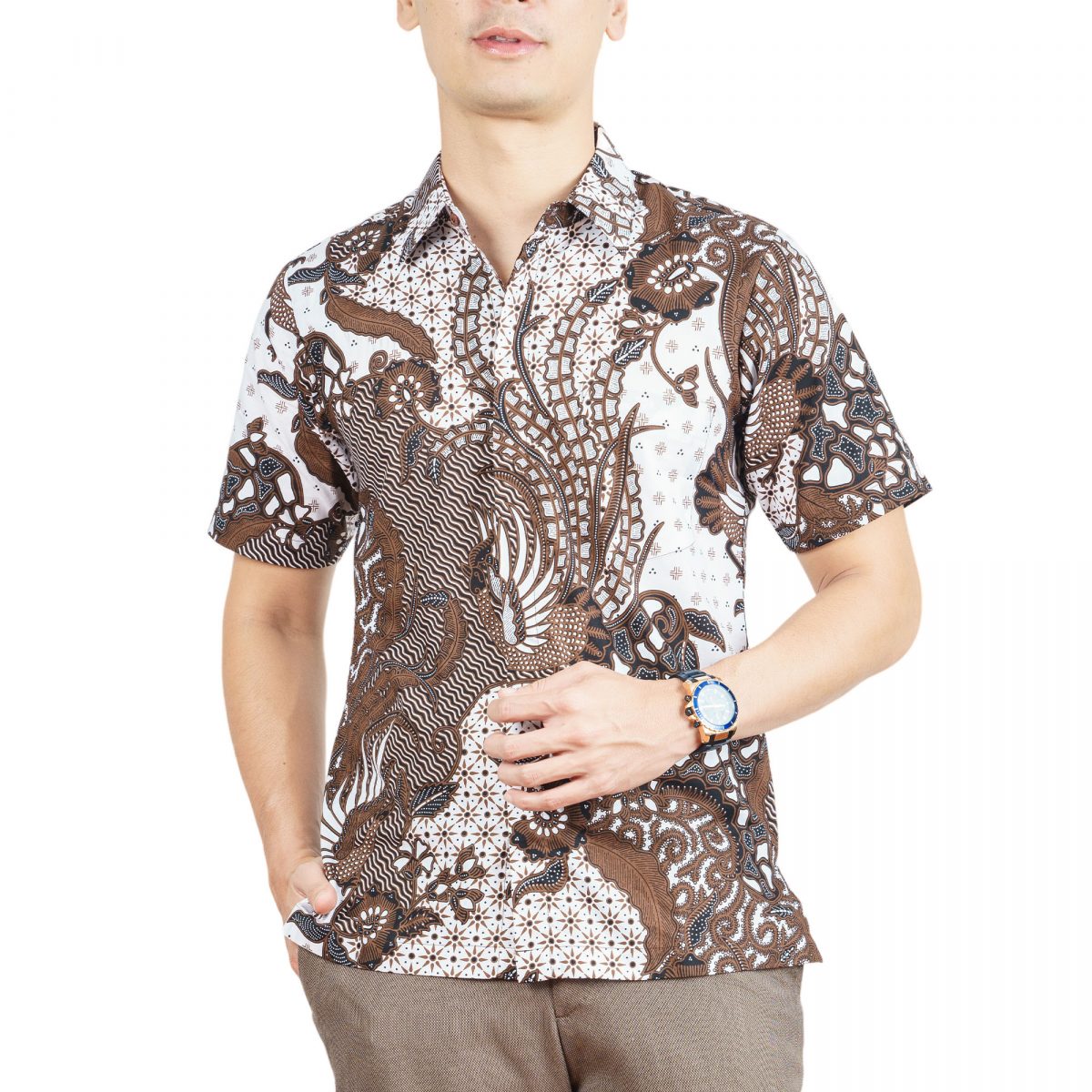 Gilbert Shirt Cream Brown - Image 2