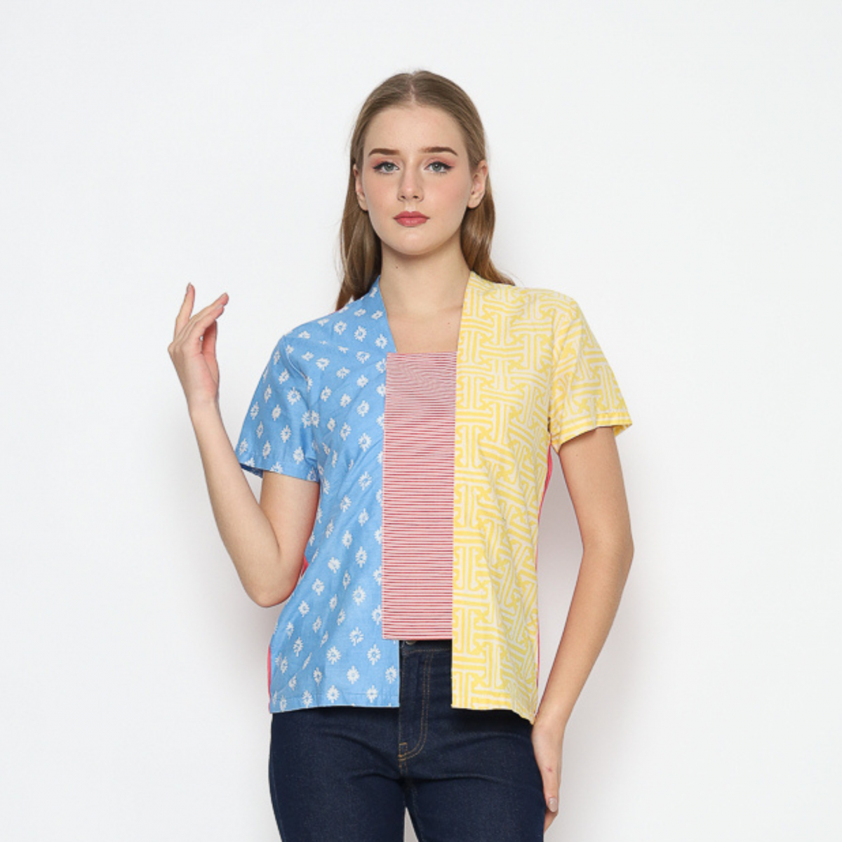 Sheisha Blouse Yellow Blue
