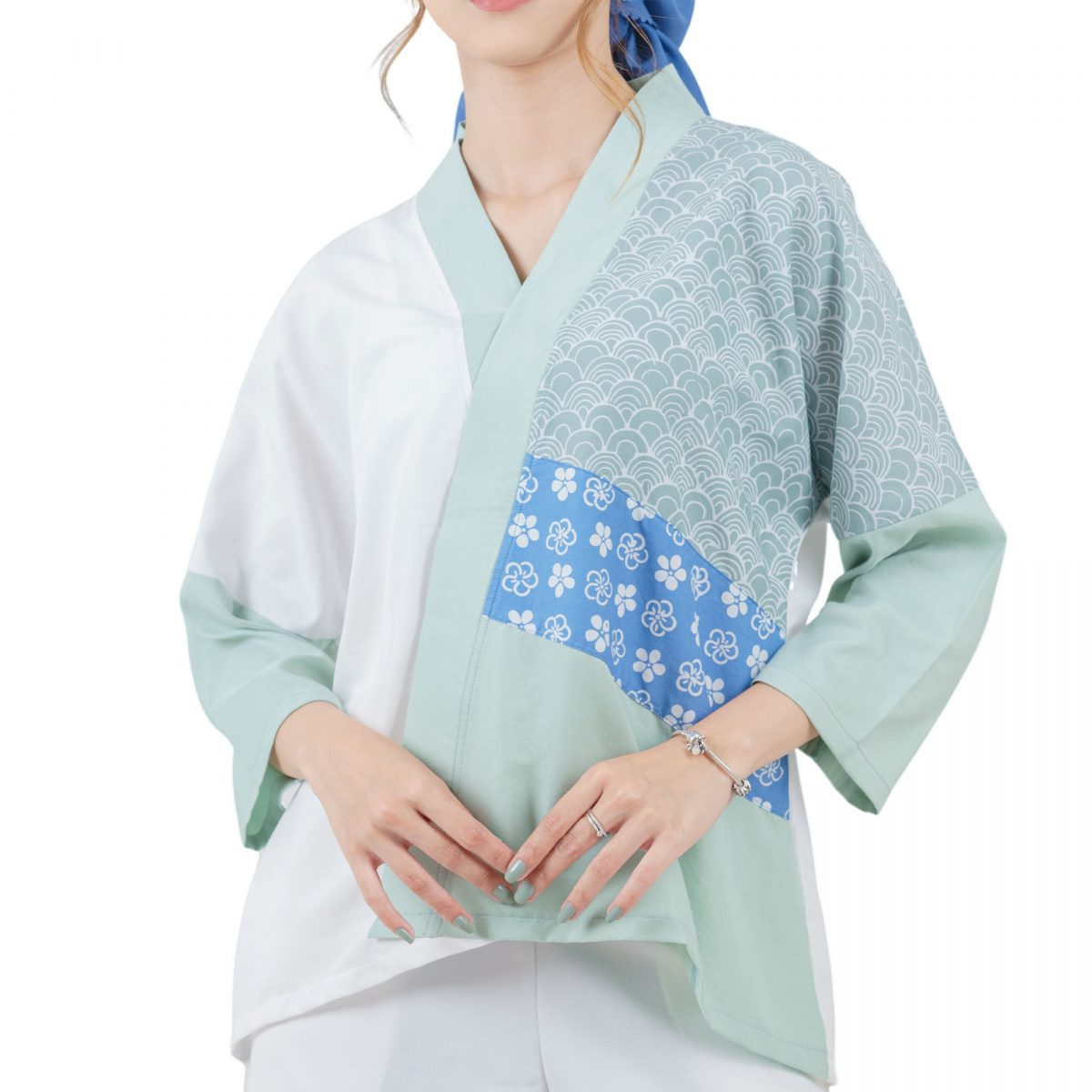 Amanda Blouse Green Blue - Image 2