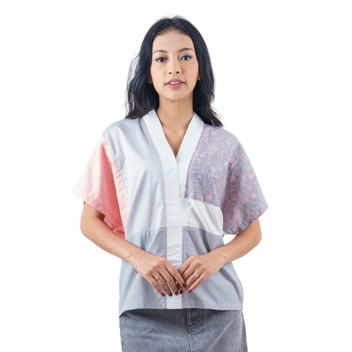 Darlene Blouse Green Pink