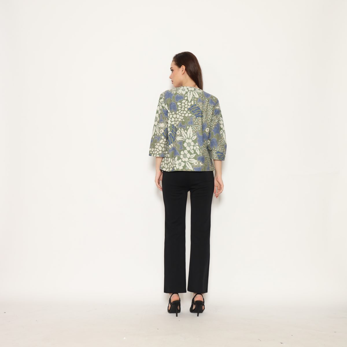 Tasya Blazer Green Cream - Image 4