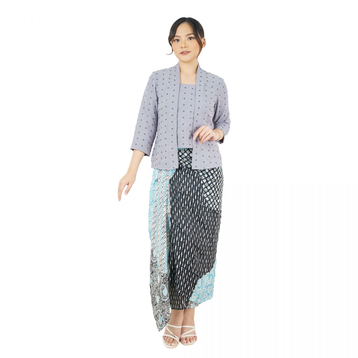 Yasmine 2 Blouse Heart Grey - Image 6