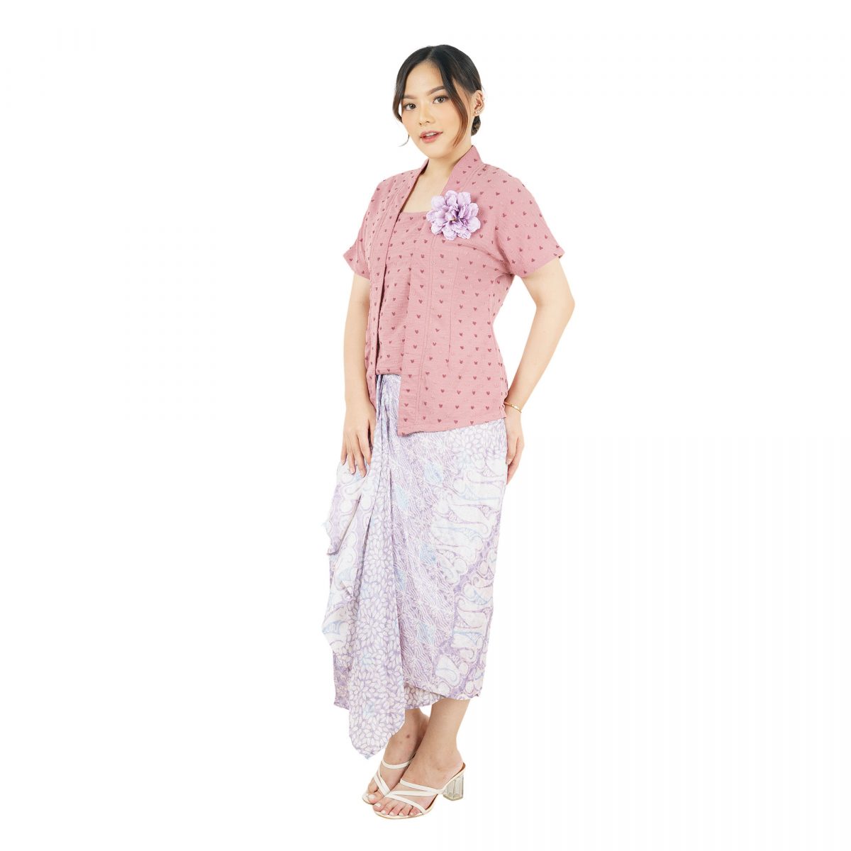 Yasmine Blouse Heart Dusty Pink - Image 3