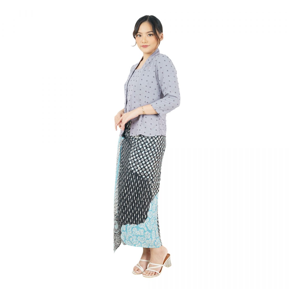 Yasmine 2 Blouse Heart Grey - Image 3