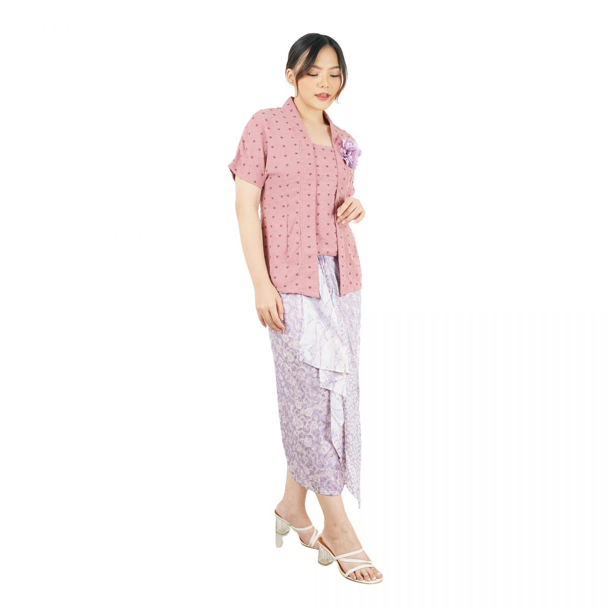 Yasmine Blouse Heart Dusty Pink - Image 4